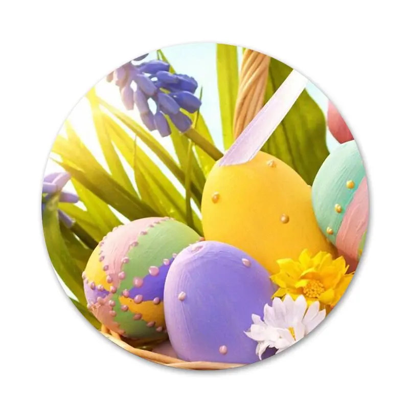 Милый Пасхальный кролик пасхальные яйца Значки для одежды рюкзака украшение