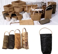 50pcs nordic style wine bottle bags washable kraft storage bags reusable washed kraft paper wine bags champagne bottle carrier
