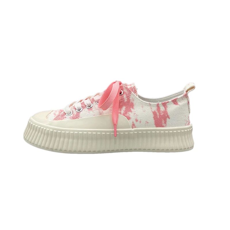 

Pink Kawaii Shoes Japanese style Women Canvas Flats Vulcanized Shoes Sweet Korean Lolita shoes fashion Style Casual Shoes