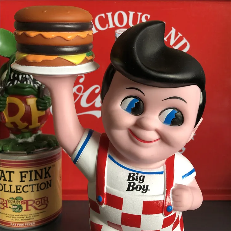 1PC Big Boy B-BOY Hamburger Piggy Bank Coin Box Toys Vogue America Classic Cartoon Resin Action Figure In New gift | Игрушки и хобби