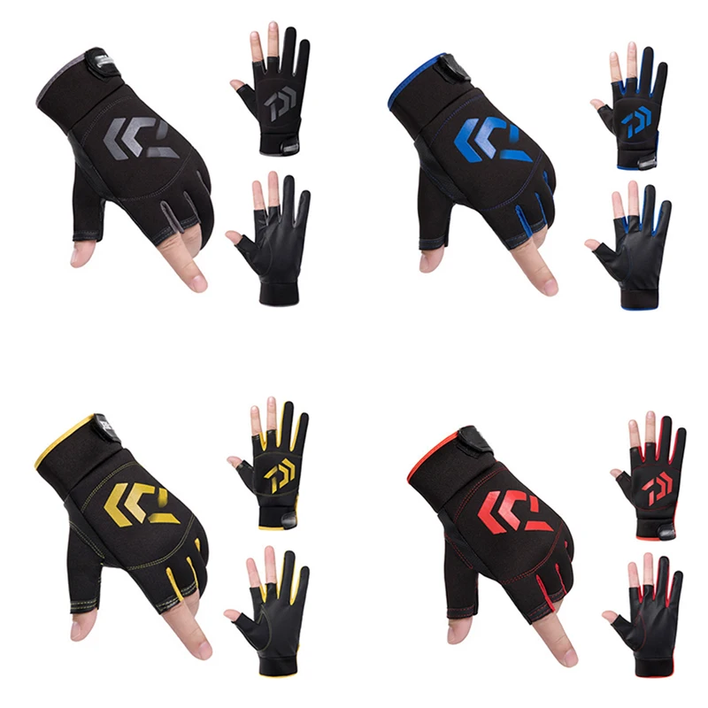 

Fishing Gloves Outdoor 3 Fingers Cut Fishing Gloves Waterproof Fishing Accessories Carp Fishing Summer Half-finger Gloves