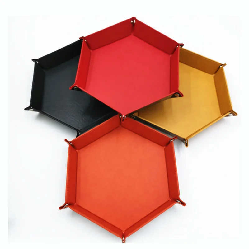 7 видов портативный складной лоток коробка с кубиками из искусственной кожи для