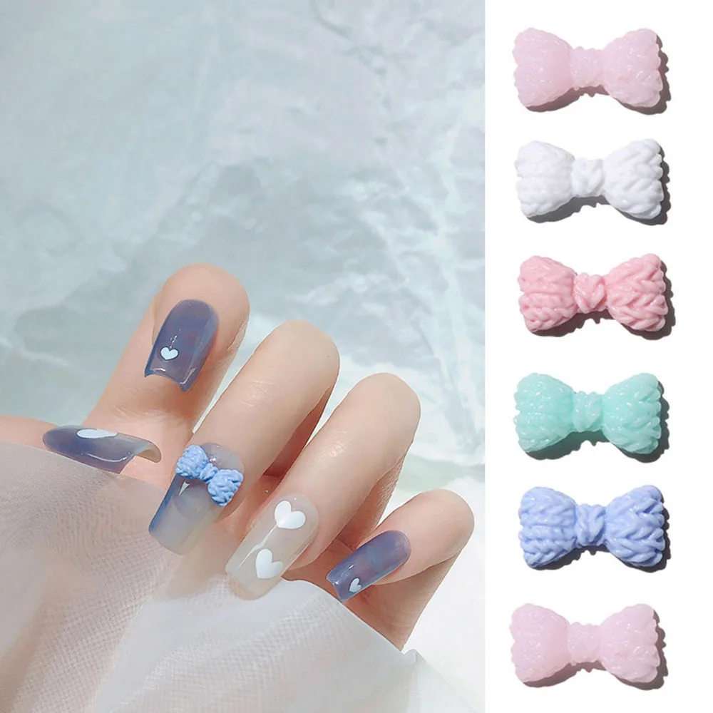 

10 PCS Elegant Nail Art Bowknot Three-Dimensional Resin Jewelry Nail Decoration DIY Nail Diamond Jewelry