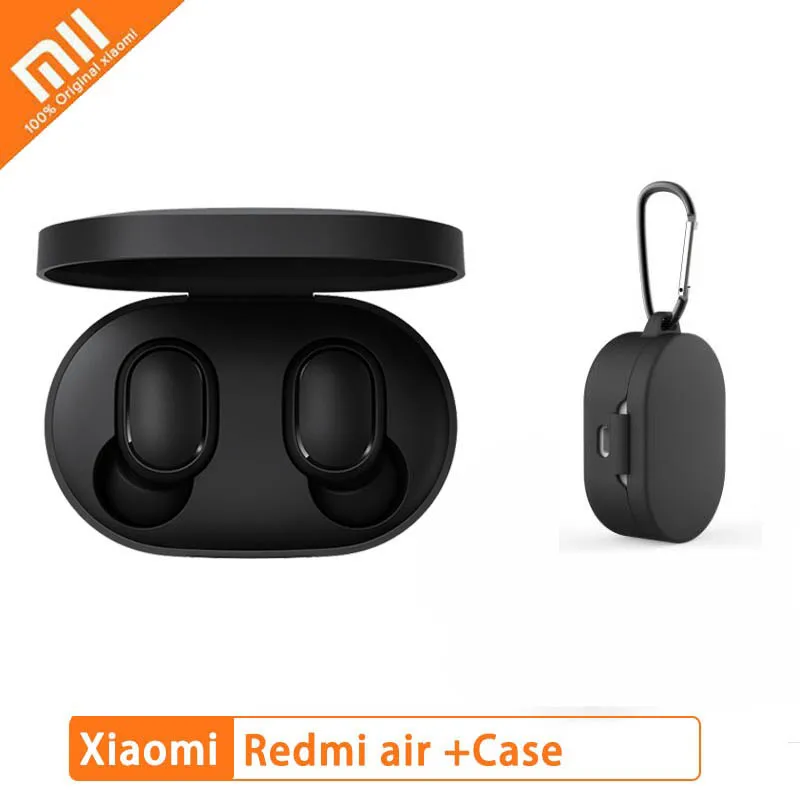 GB add Black case Горячая Xiaomi Redmi AirDots Беспроводной Bluethooth наушники Язык Управление ушной Автоматическое Сопряжение Мини Гарнитуры Смарт Управление - Цвет: GB add Black case