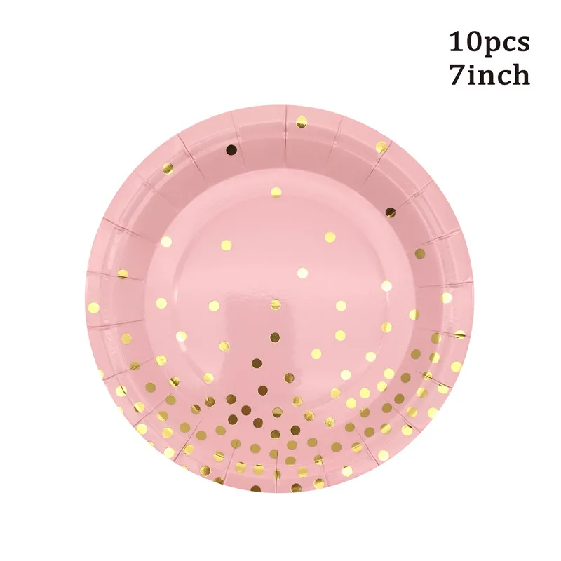 Столовые салфетки в розовую точку скатерть одноразовая посуда для девочек дня