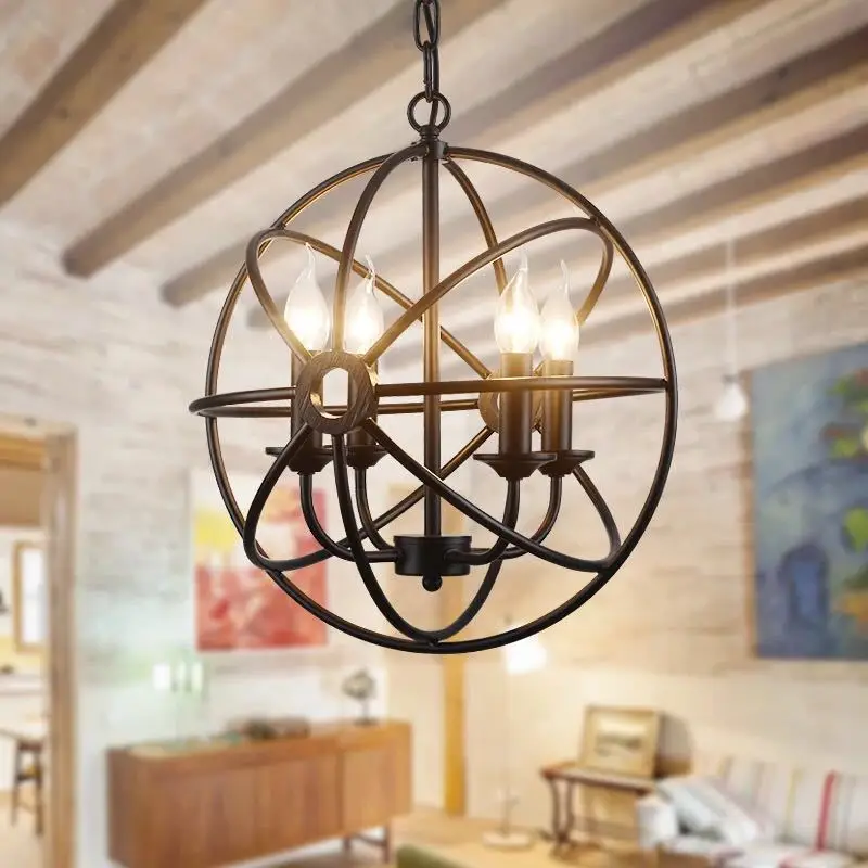 

Люстра HomeLover кованая черная 8 головок D52 см