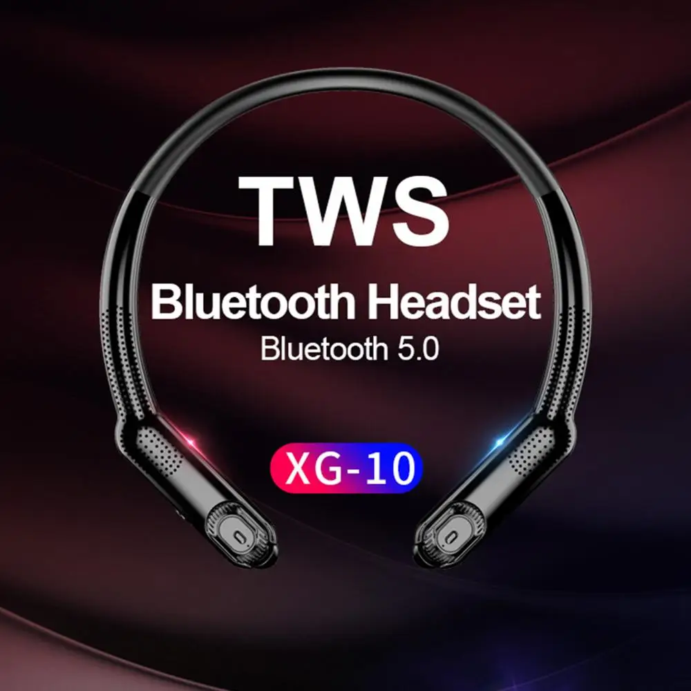 XG10 наушники вкладыши TWS Bluetooth с Портативный шеи радио плеер HD стерео Беспроводной