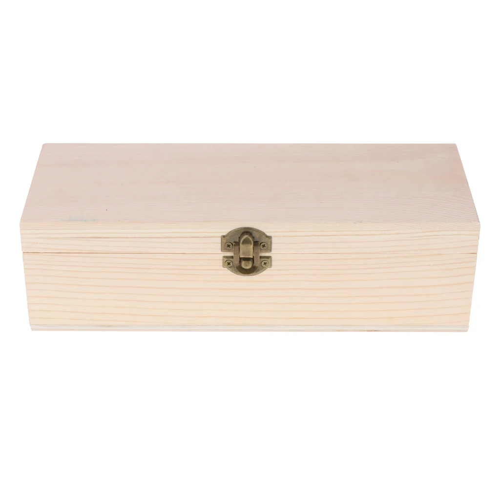 Unfinished Wood Box with Hinged Lid for Arts Crafts Hobbies and Home Storage - Wooden Jewelry Chest | Украшения и аксессуары