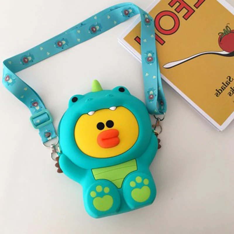 Модная женская мягкая силиконовая сумка милая мультяшная мессенджер