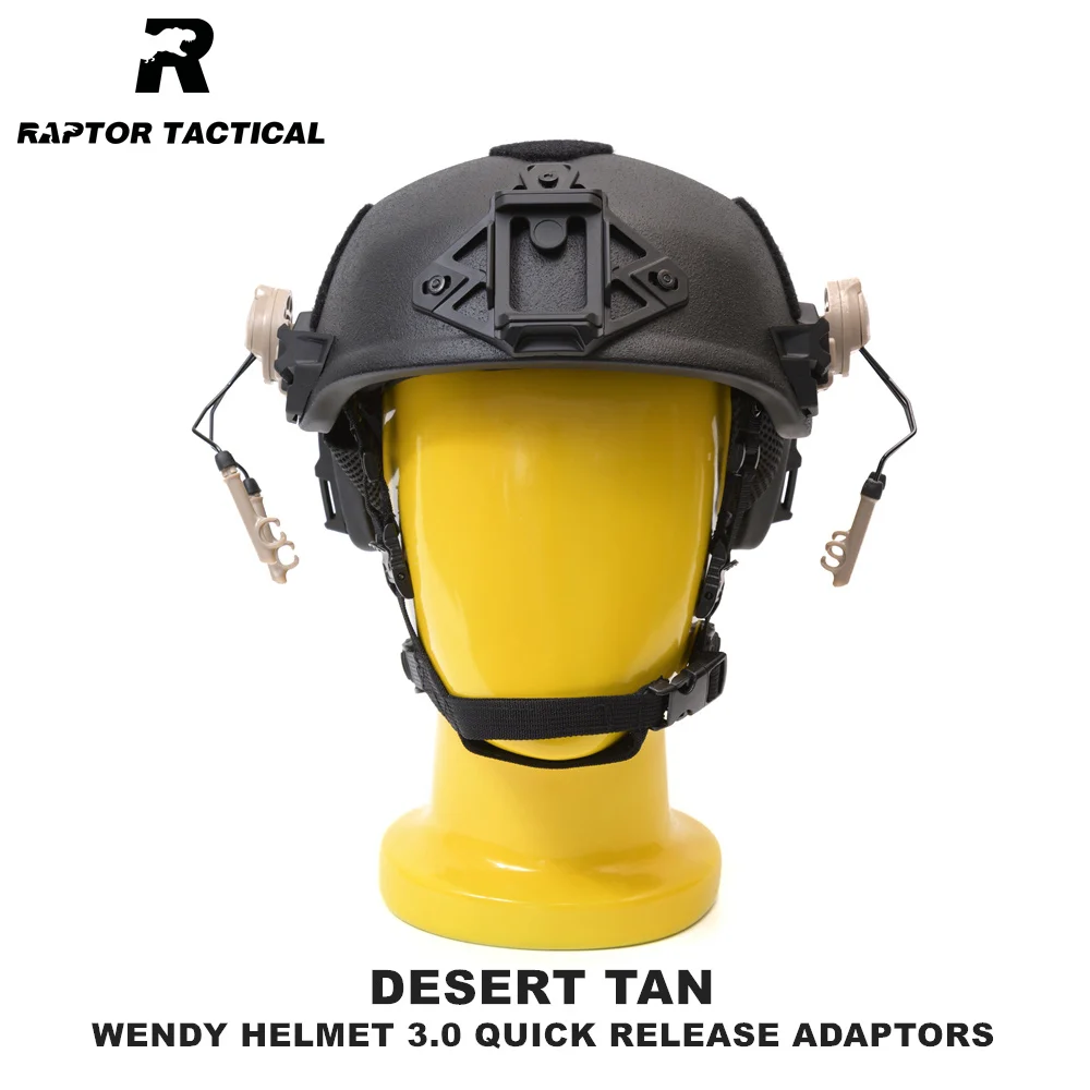

Raptor Quick Release Headset Adapter For Peltor Comtac Headset Team Wendy EXFIL SL 2.0 And 3.0 Tactical Helmet Rail BK/DE/FG/OD