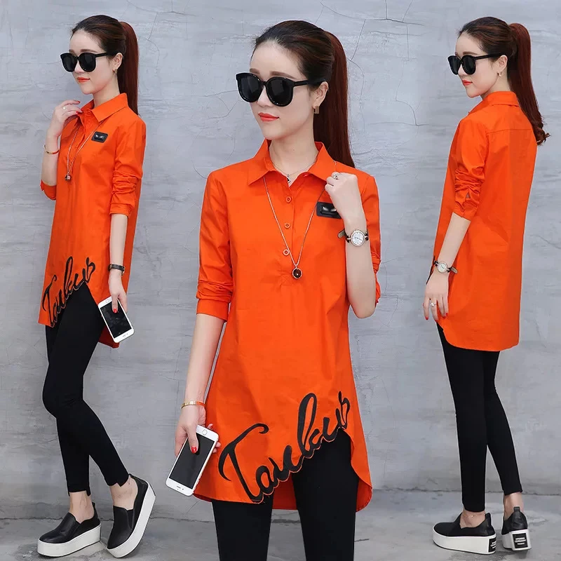 

Shirts Women Long Sleeve Blouse Women's Embroidery Shirt Spring Fashion Wild Ladies Blouses Plus Size women clothing