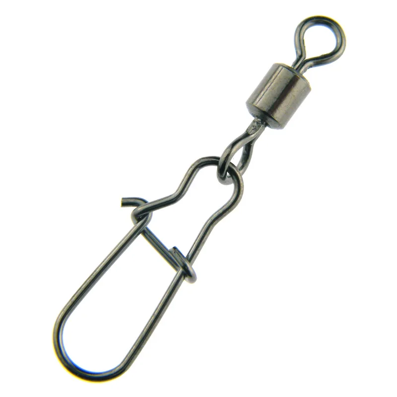 100 шт./кор. рыболовный Вертлюг из нержавеющей стали с защелкой и подшипником |