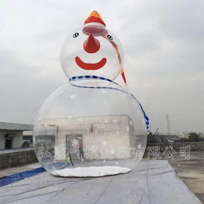 Для рождества гигантский надувной снежный шар пузырьковая купольная палатка с