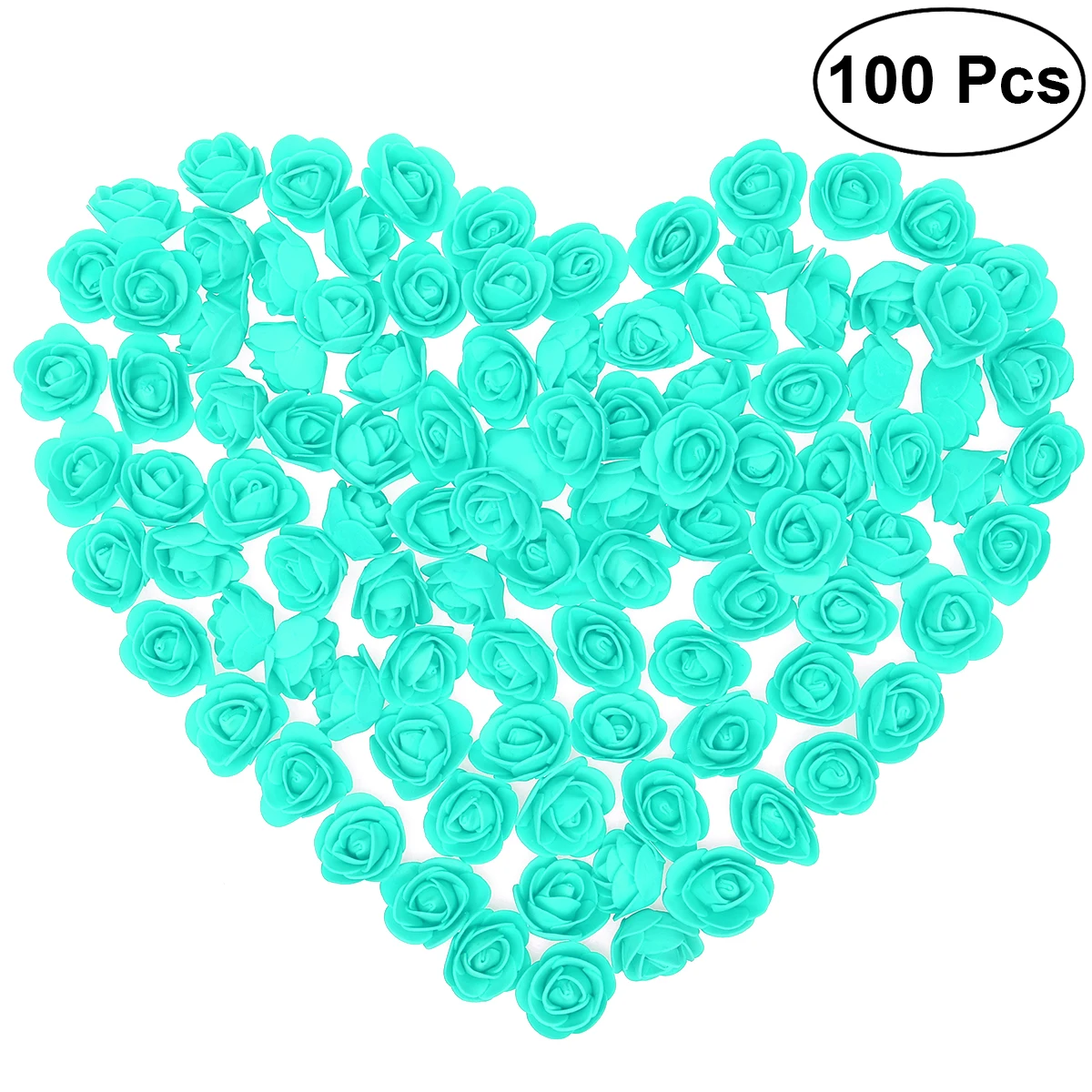 Tiffany Blue Rose DIY пенополистирол пенопласт белая пена медведь форма искусственный цветок голова Роза Тедди вечерние украшения свадьбы - Цвет: Tiffany Blue Rose