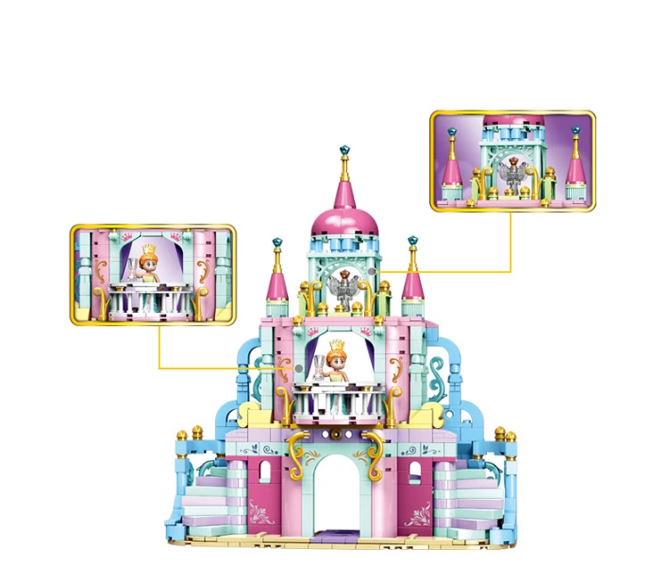 Сказочная история сцена Принцесса замок MOC строительные блоки фигурки сборка