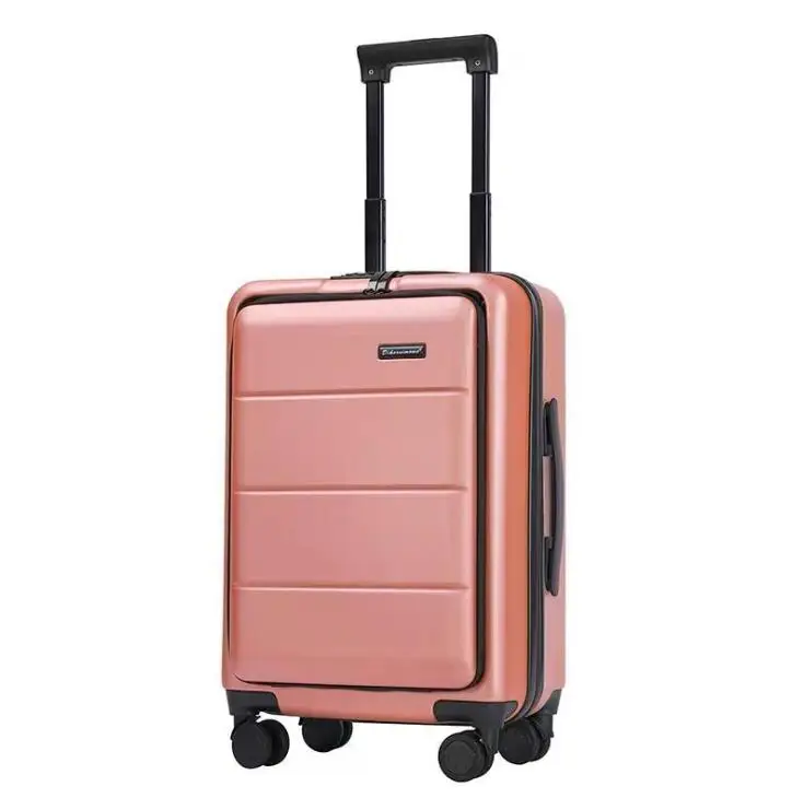 gold pink Travel tale 2" дюймов ABS PC масштабных дорожных чемоданов, koffers тележки жесткий диск для ноутбука сбоку чемодан на колесиках - Цвет: gold pink