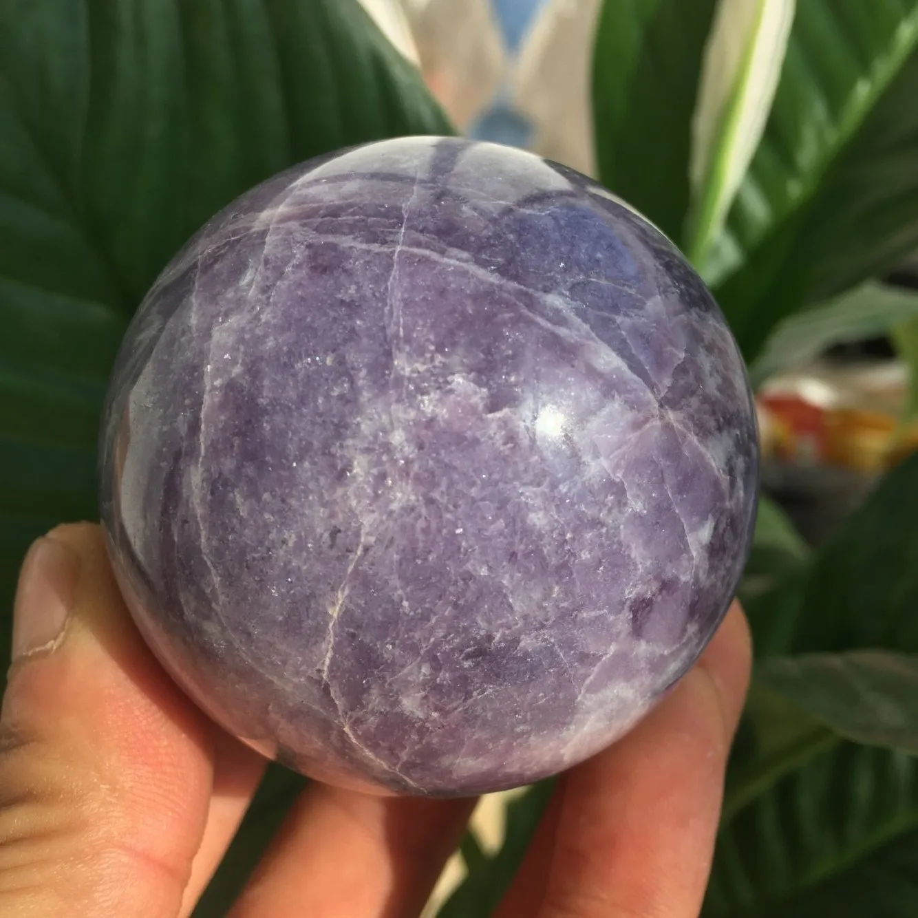 

Beautiful Natural Purple Mica Crystal Sphere Reiki Healing