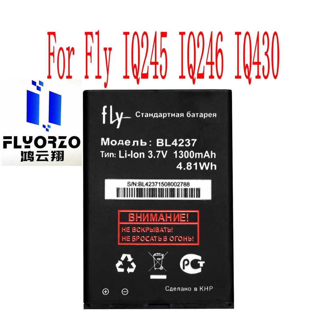 Новый высококачественный аккумулятор BL4237 на 1300 мАч для Fly IQ245 IQ246 IQ430 мобильный