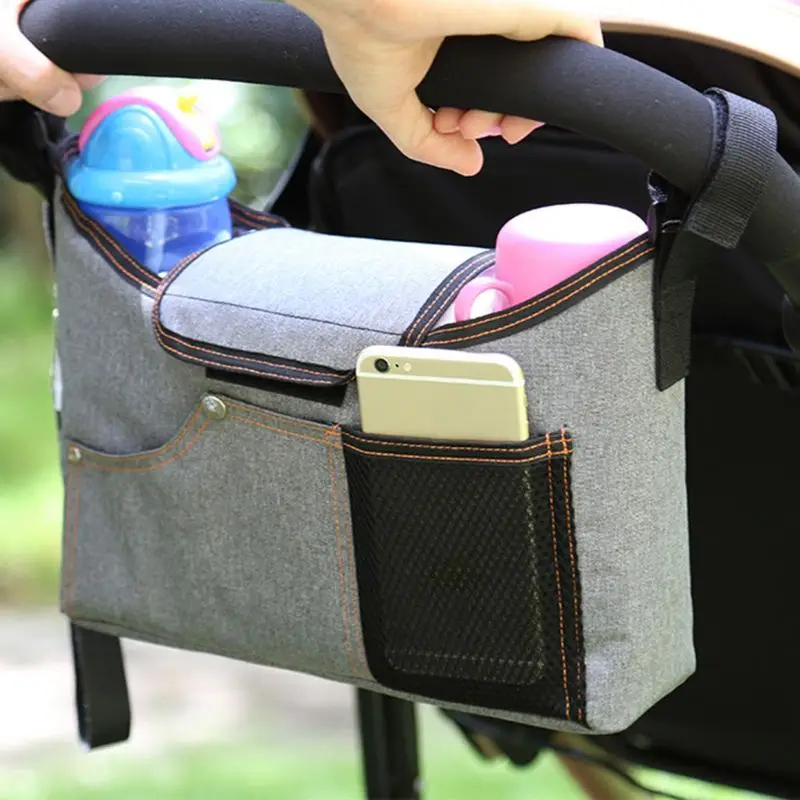 

Pram Pushchair Organizer Bag Baby Stroller Storage Holder Universal Mummy Bag Cup Bottle Holder