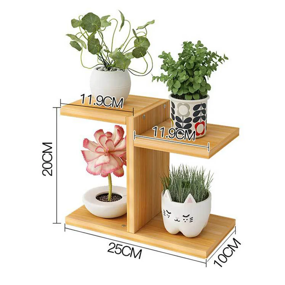 Вертикальная деревянная полка для растений 4 уровневый держатель цветочных