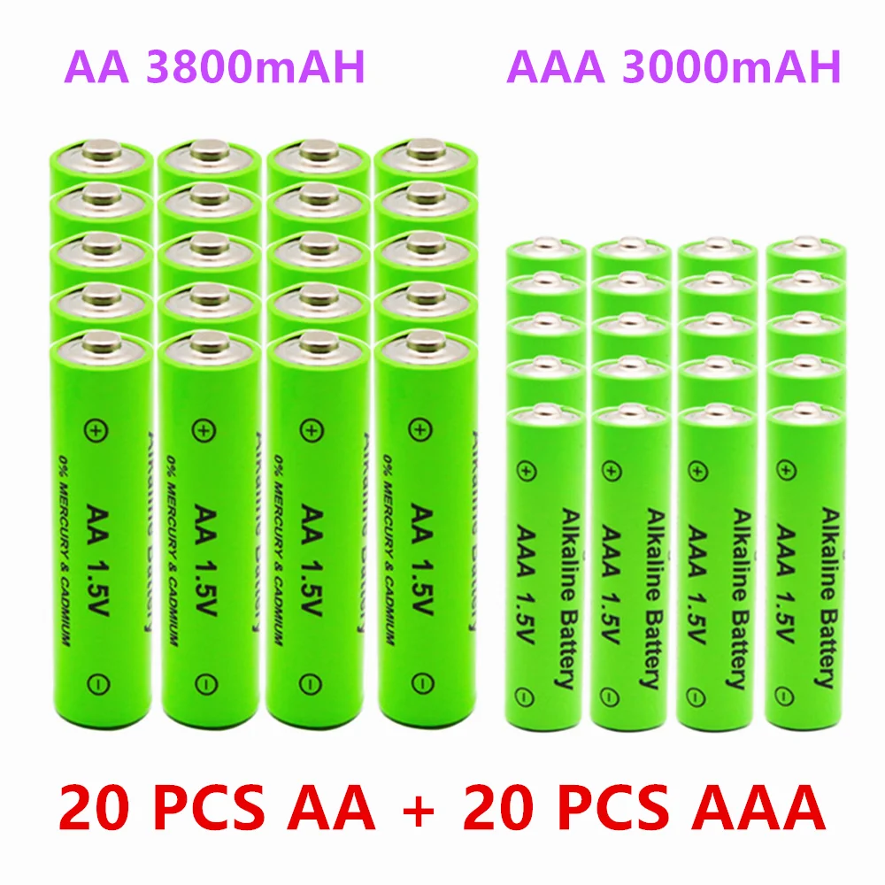 

Rechargeable alkaline battery AA + AAA, 1.5 V, 3800 MAH / 1.5 V, AAA, 3000 MAH, all kinds of electronic products, Ni MH battery