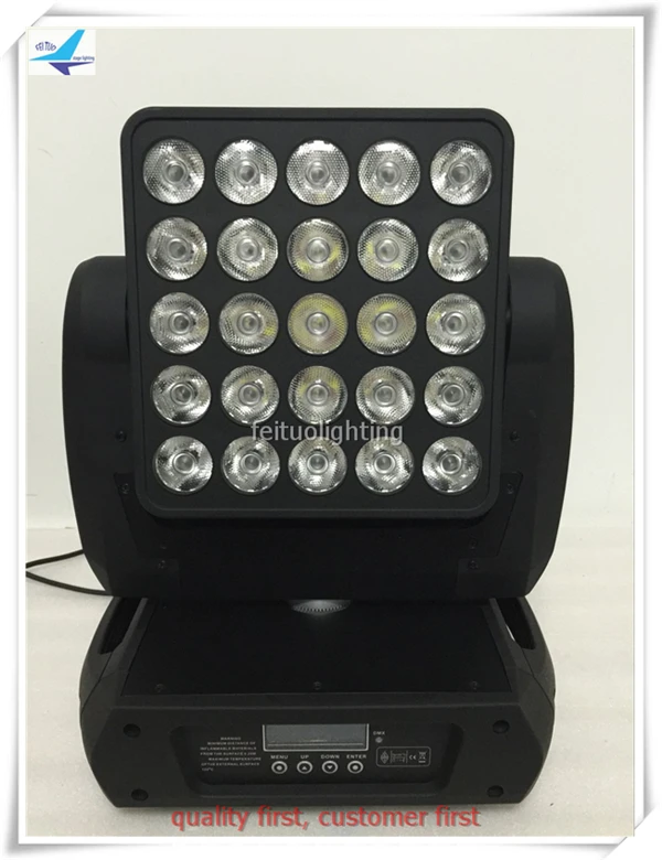 E-2pcs с Чехол 5x5 пикселей матрица 25X15 Вт RGBW led матрица сценический светильник с движущейся головкой
