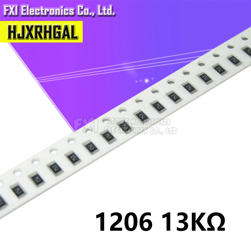 100 шт. 1206 SMD резистор 13K ohm Резистор проволочного чипа 0 25 W 1/4W 133 новый