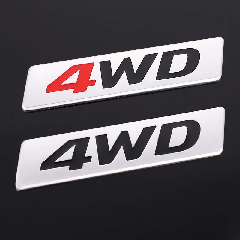 Креативные автомобильные Стикеры 3D металлические хромированные 4WD 4X4 эмблемы