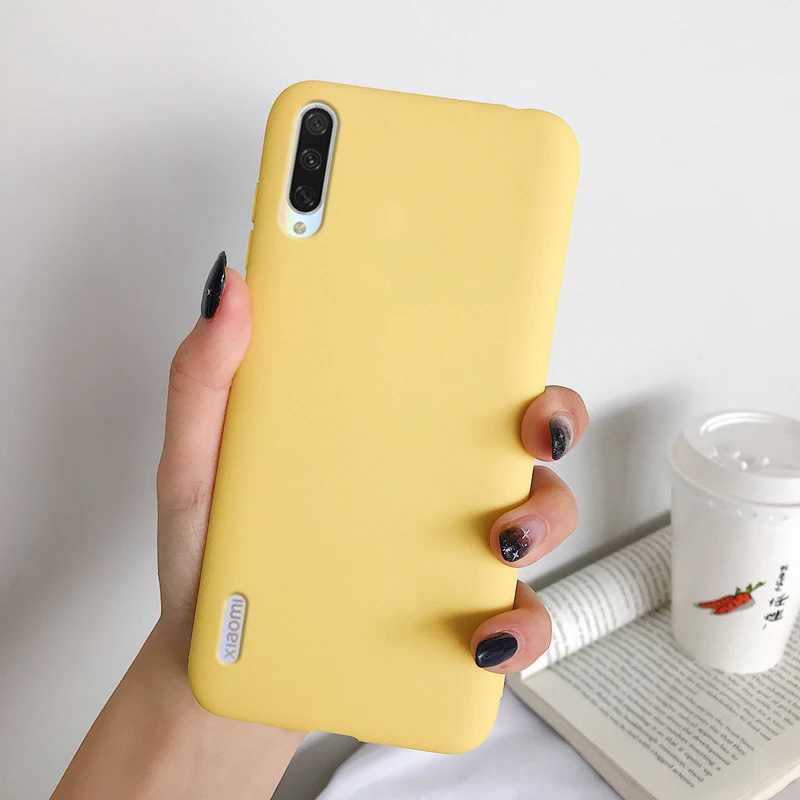 Цвет: желтый Твердые Цвет силиконовый чехол для Xiaomi Mi 9 SE 9T Pro A1 A2 Lite A3 CC9e RedMi Note 8 7 Pro K20 6 6A 8A 8 карамельный мягкий чехол для телефона - Цвет: Цвет: желтый