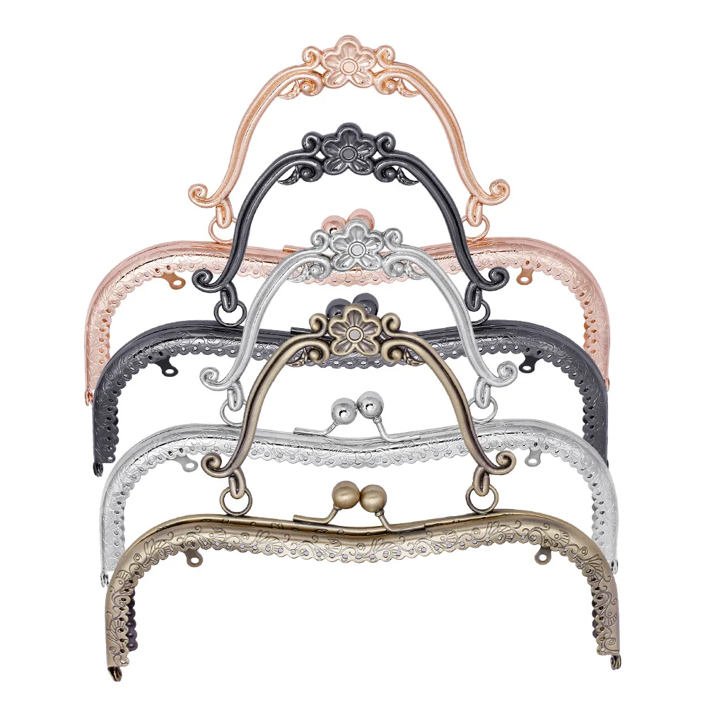 MIUSIE 20 5 см Сливовый цветок узор монеты кошелек рамки металлическая ручка поцелуй