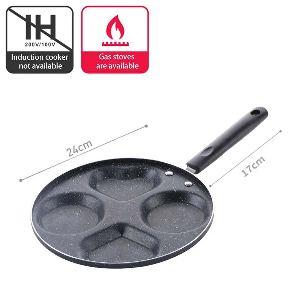 

Four-hole Omelet Pan For Eggs Ham PanCake Maker Frying Pans Creative Non-stick No Oil-smoke Breakfast Grill Pan Cooking Pot