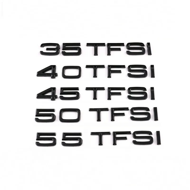 3D ABS глянцевый черный задний багажник буквы эмблема Эмблема для A3 A4 A5 A6 A7 A8 A4L A6L A8L 35