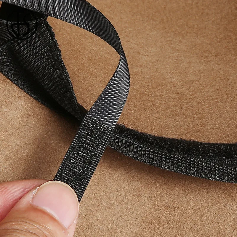 Женская винтажная фетровая шляпка FS черная шерстяная с цветочным рисунком на