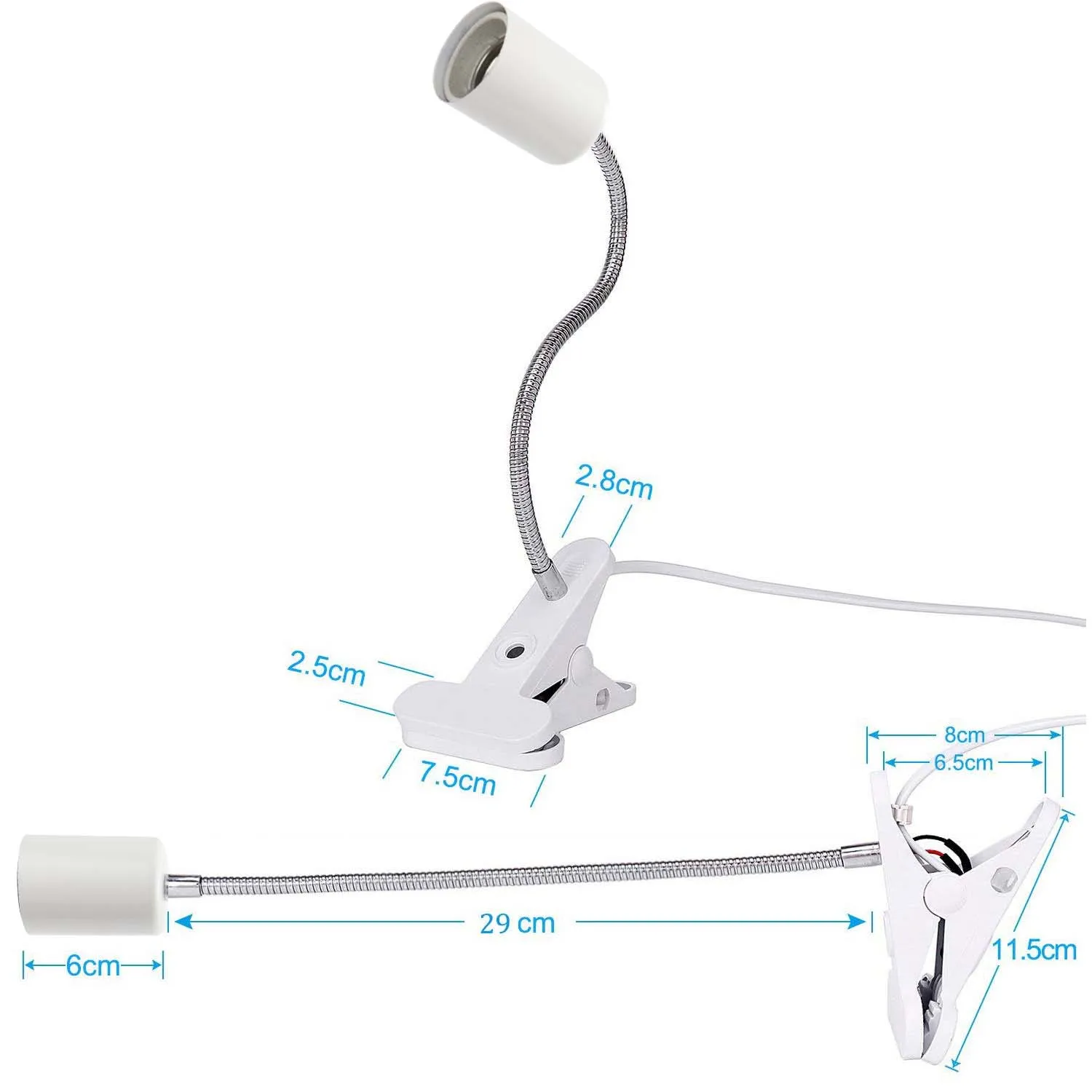360 Rotation Mini Clip Flexible Reading LED Light Clip-on Beside Bed Table Desk Lamp Book Night Room Bulb For Study | Лампы и