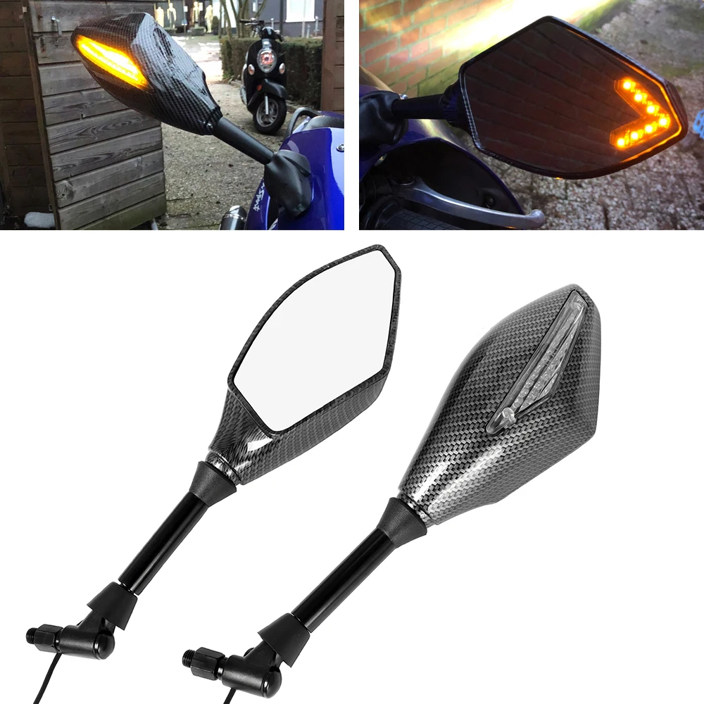 2 Светодиодные поворотники боковые зеркала указатель поворота мотоциклетное