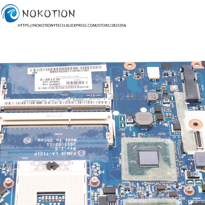 NOKOTION материнская плата для ноутбука ACER Aspire 3830 3830TG Материнская MBRFQ02002 MB.RFQ02.002 P3MJ0