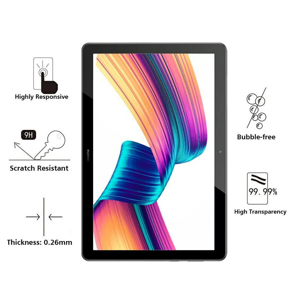 Для планшета Huawei MediaPad T5 10 1/T3 8/T3 9 6/Matepad T10 7 дюйма/T10S 1 дюйма закаленное стекло