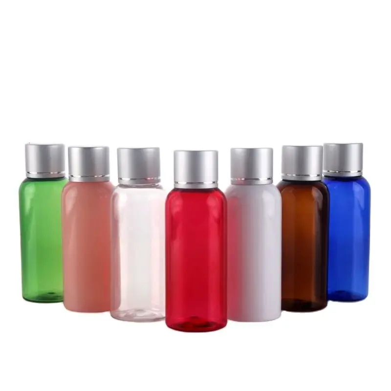 50ml 7COLORS PET bottle plastic with silver lid stopper for water /lotion/shamboo/emulsion/body lotion packing | Красота и здоровье