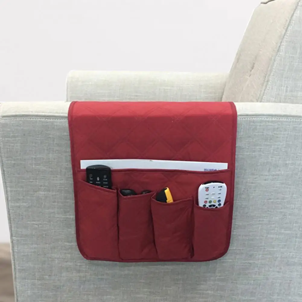 

New Waterproof Anti Slip Sofa Chair Arm Rest 5 Pocket Organizer Couch Remote Control Storage Bag Magazines Sundries Storage Bags