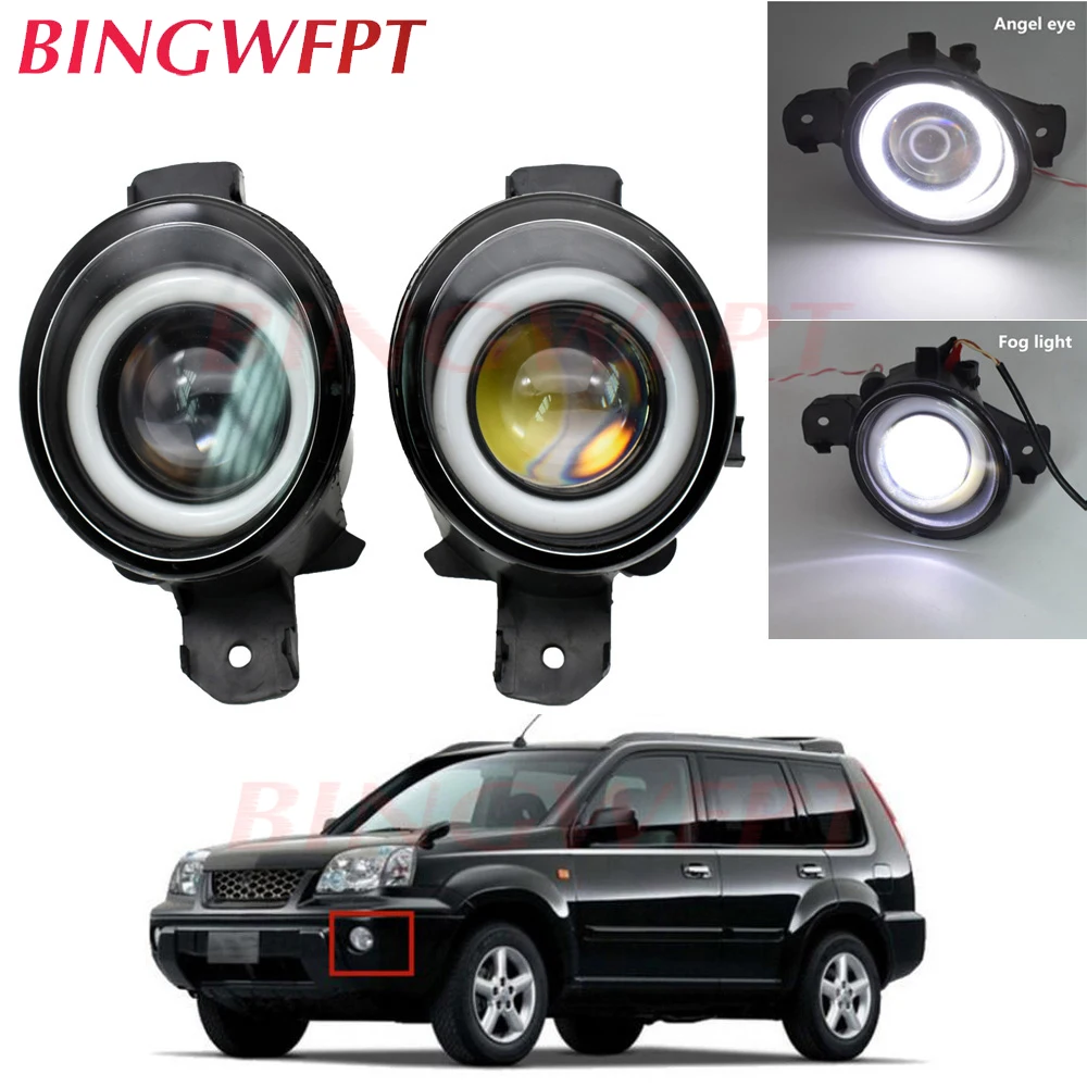 

2PCS (right + left) Oval LED Fog Lights H11 For Nissan Teana J32 For Almera 2 II Hatchback Saloon (N16) Angel eye Fog Lights