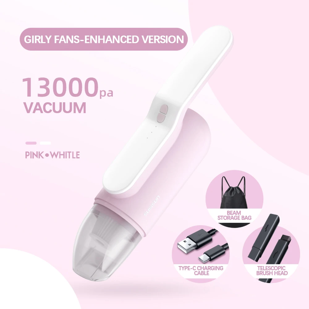 Ручной беспроводной автомобильный пылесос портативный мини-пылесос с УФ-лампой