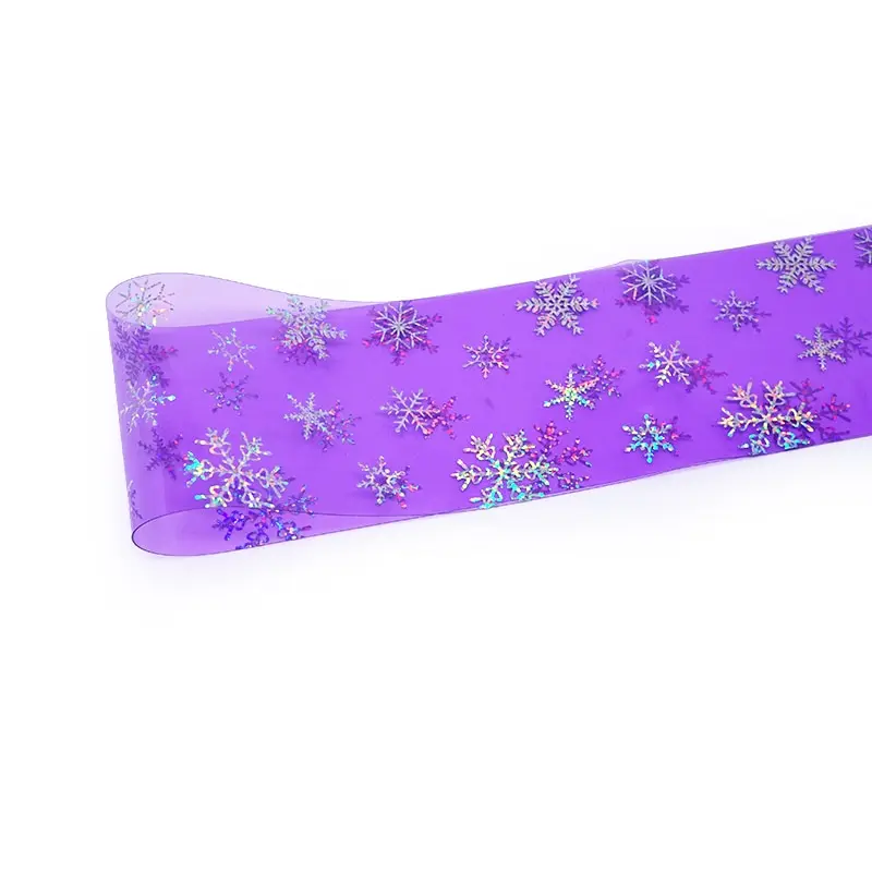 PURPLE 75 мм лента из снежинок 3 дюймов лента ПВХ - Цвет: PURPLE