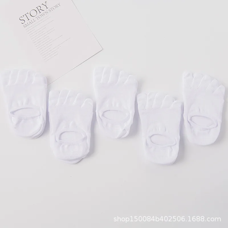 

Spring Summer Men Women Thin Invisible Funny Five Toes Low Tube Solid-Color Mesh Breathable Sport Running Basketball Boat Socks