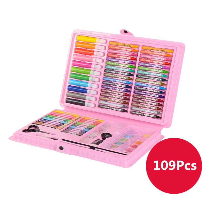 

109pcs Children's Drawing Tools Art Watercolor Pen Set Manga Pen Brush Pen Set Painting Brush Pen Sketch Pen Artist