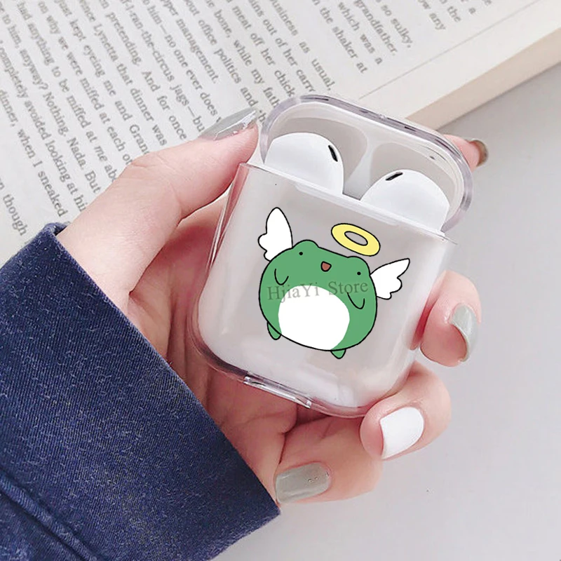 

Чехол для Apple Airpods 1/2 с милым мультяшным ангелом и лягушкой, защитный чехол для наушников Airpods, чехол для зарядного устройства
