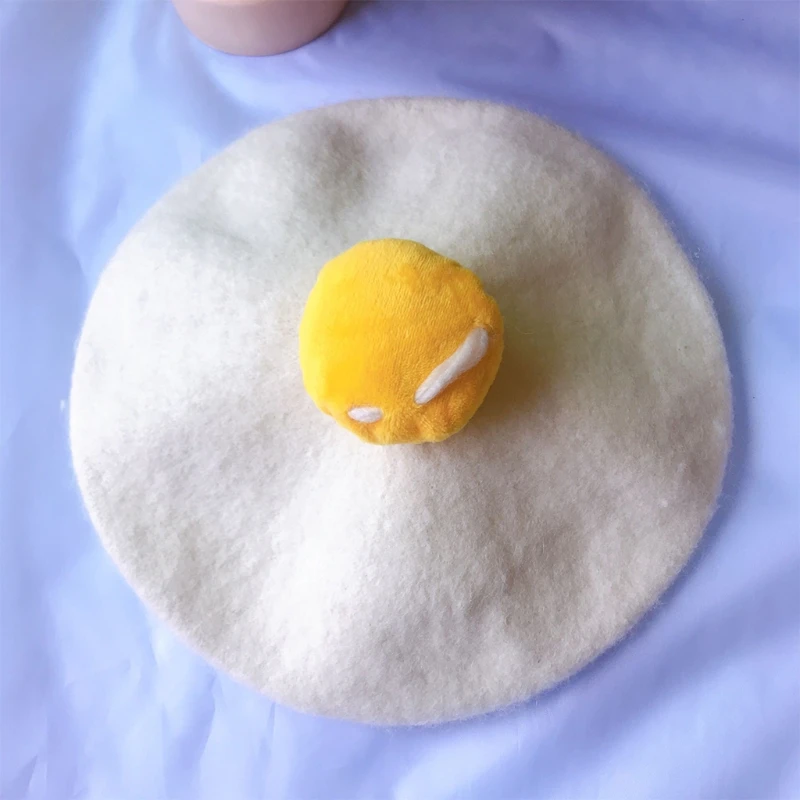 896E Милая шапочка в виде яичницы кепка художника художественная шапка Хэллоуин