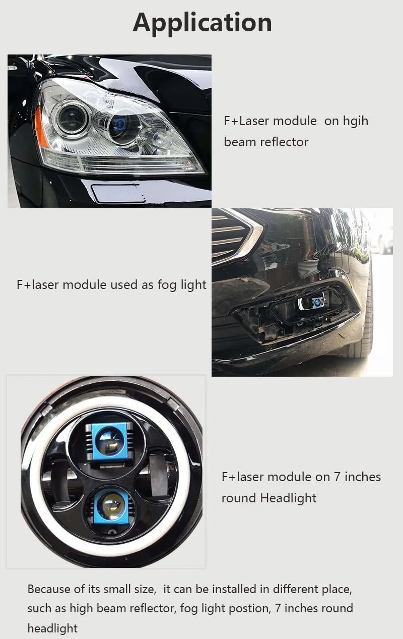 Sanvi из 2 предметов лазерный проектор линзы фары 12V 6000 К дальнего света лазер фара H7 9005 9006 фары
