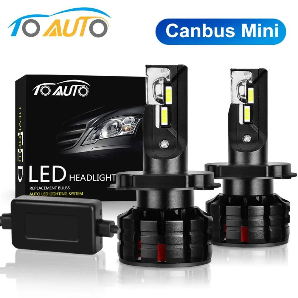 2 шт. H1 H3 H4 H7 Led Canbus H8 H11 HB3 9005 HB4 9006 светодиодный головной светильник s Mini 12000 лм