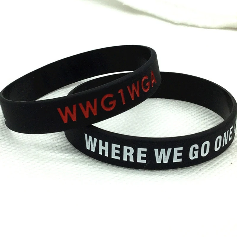 

1pcs WWG1WGA Where We Go One We Go All silicone wristband bracelet