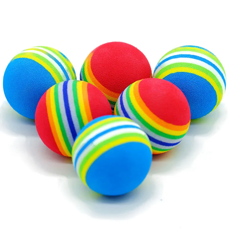 2 Psc Cat Toy Pet rainbow ball eva material Ball Multicolor Puzzle game Non-toxic Chew toy Biting resistance | Дом и сад